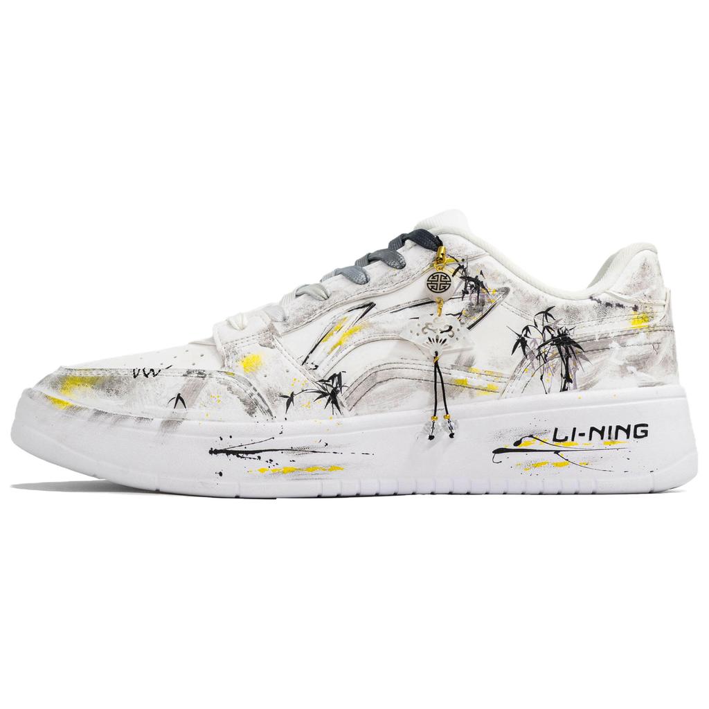 Li Ning Sycee Wan Hua Nong, Ink Bamboo Stunning, Shopping Bag Abrasion Resistant Breathable Low top Skateboard Shoes AGCT339-6(Team1023-S-BOX)