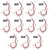 12Pcs/Pack High Carbon Steel Red Fishing Hook Anti Slip Fishing Tackle Automatic Flip Fishhook  Carp