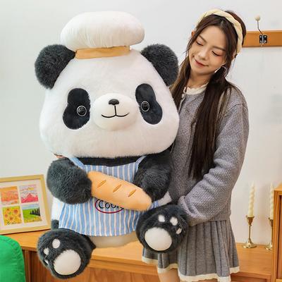Roztomilá pečená plyšová panenka panda, plyšová hračka, panenka, dekorační polštářek, roztomilý dárek