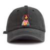 1pc DOG Print Washed Baseball Cap for Adults,Minimalist Retro Style Casual Soft Adjustable Dad Hat,Perfect As Gift