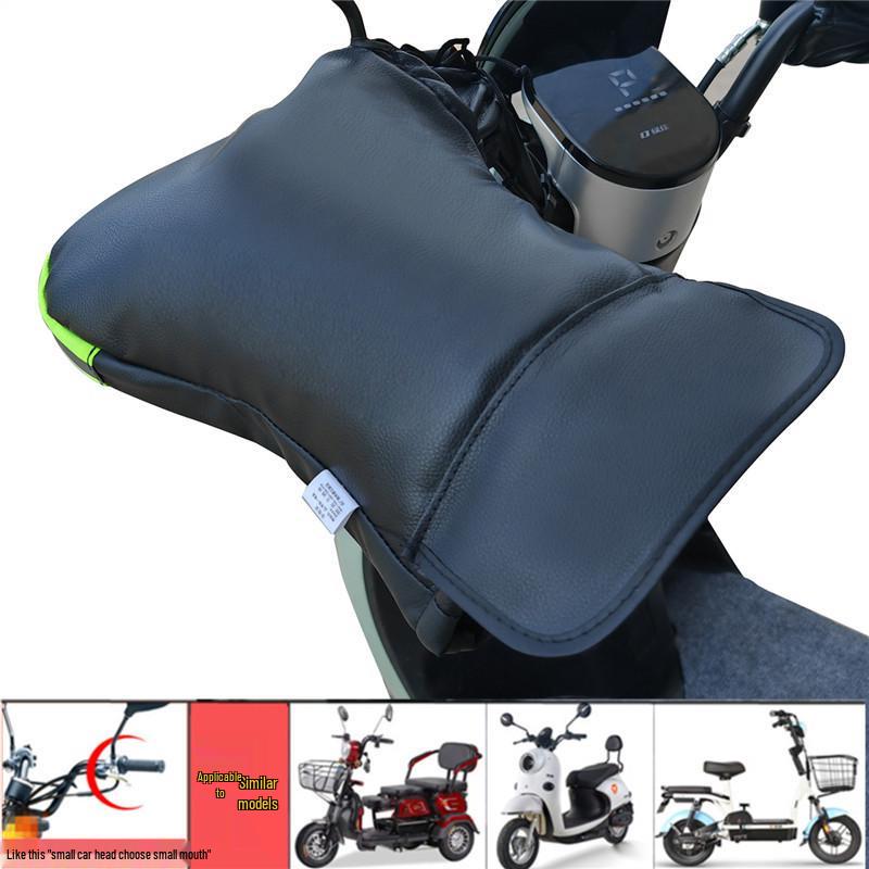 Warme, winddichte elektrische Motorrad-Lenkerhandschuhe mit Samtfutter zum Kälteschutz