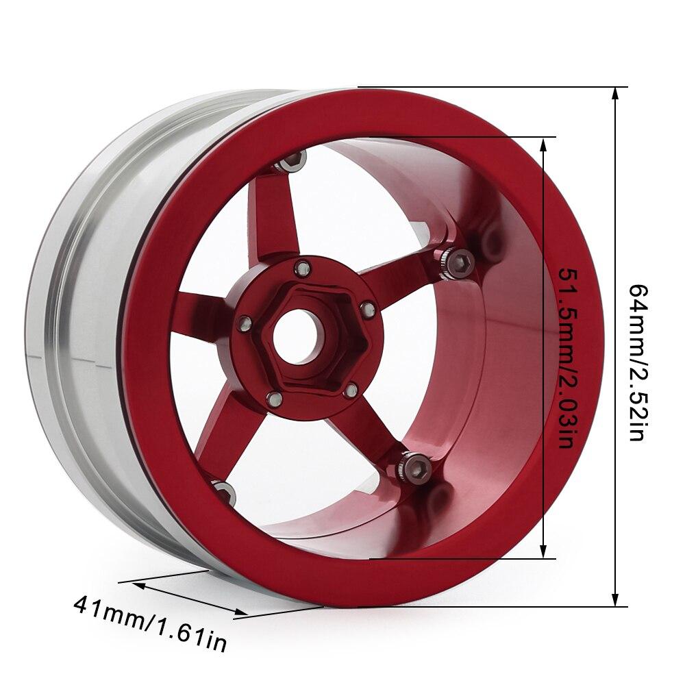 4 bucăți 2,2" butuc pentru jante din aliaj de aluminiu pentru 1/10 axial SCX10 90046 Traxxas TRX4 RR10 Wraith RC mașină cu șenile