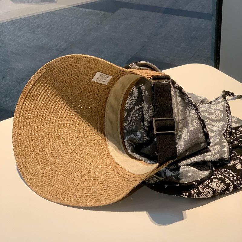 Women's Wide Brim Sun Hat UPF 50+ Versatile Headscarf & Beach Straw Cap Summer Outdoor Fashion Sun Protection