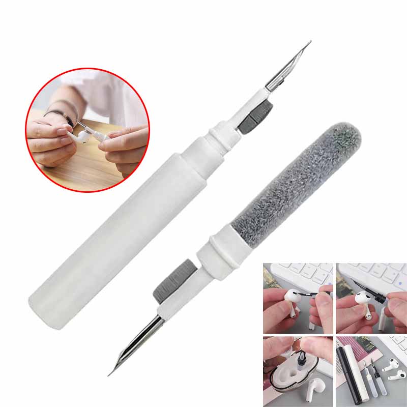 Bluetooth Earbuds Cleaning Pen Multi-Function Dust Removal Tool Earphone Cleaning Brush for AirPods/Headphones Portable Hygienic Accessory Kit