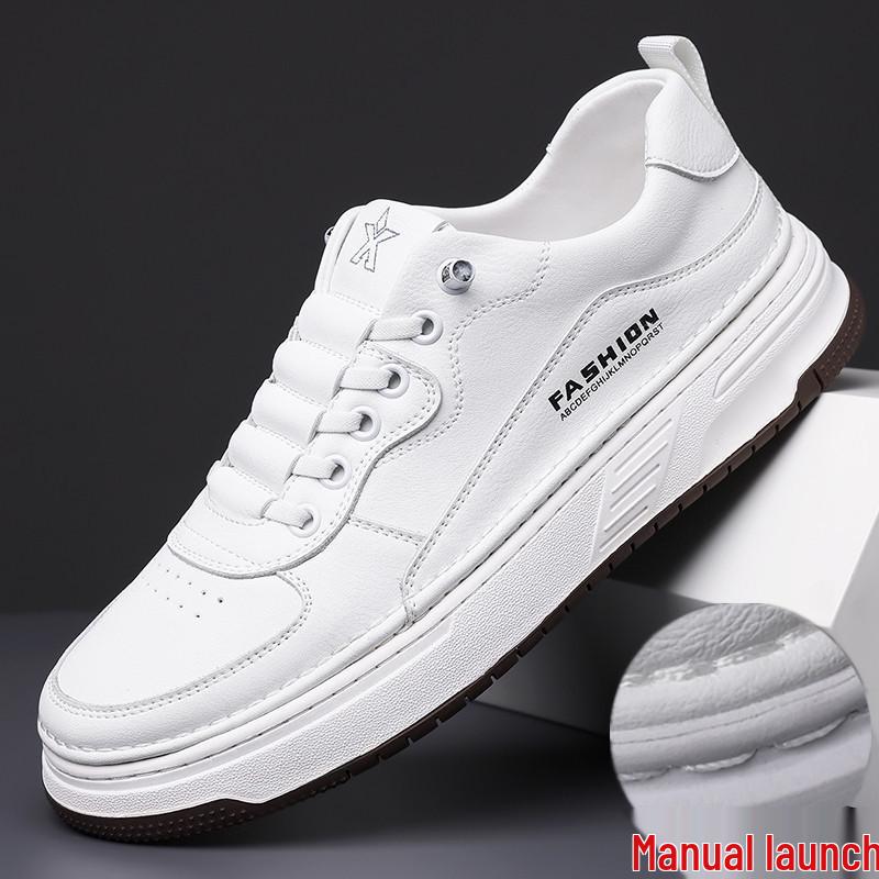 Men's Korean Style White Canvas Slip-On Loafers - Trendy Spring Low-Top Casual Shoes