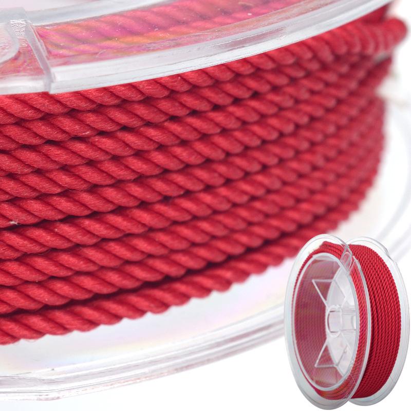 

Браслет DIY OAR3мм Миланское ручное плетение красная веревка с нефритовой бусиной