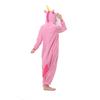 Animal Cartoon One-Piece Pajamas Pink Threaded Low Fleece Couple Loungewear