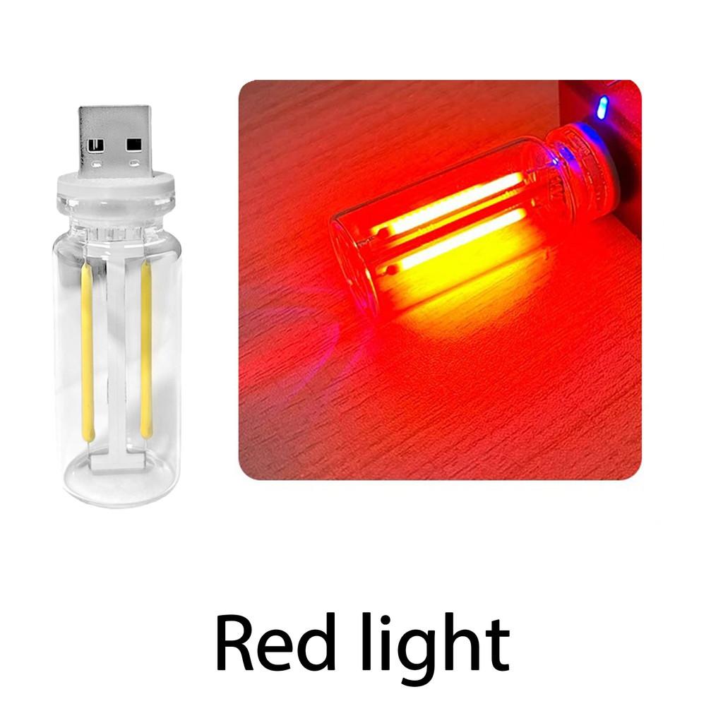 Car USB Night Light Touch Dimming Bulb 5V Retro LED Bulbs 0.3W DIY Camping Incandescent Decorative Car Interior Ambient Lighting