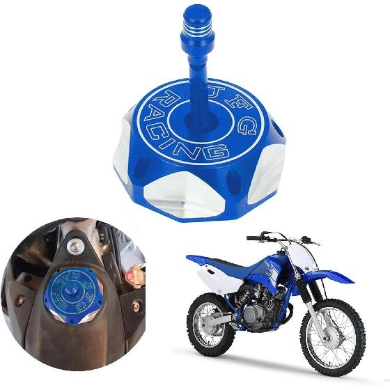 JFG RACING Motorcycle Gas Fuel Tank Cap CNC for TTR125 00-09 20-23 TTR230 05-23 Raptor 700 06-23 TTR90 Raptor 50 Raptor 80 Dirt Bike ATV Black