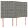 Vidaxl Letto Continentale Con Materasso, Grigio Chiaro, Velluto, 140X190Cm