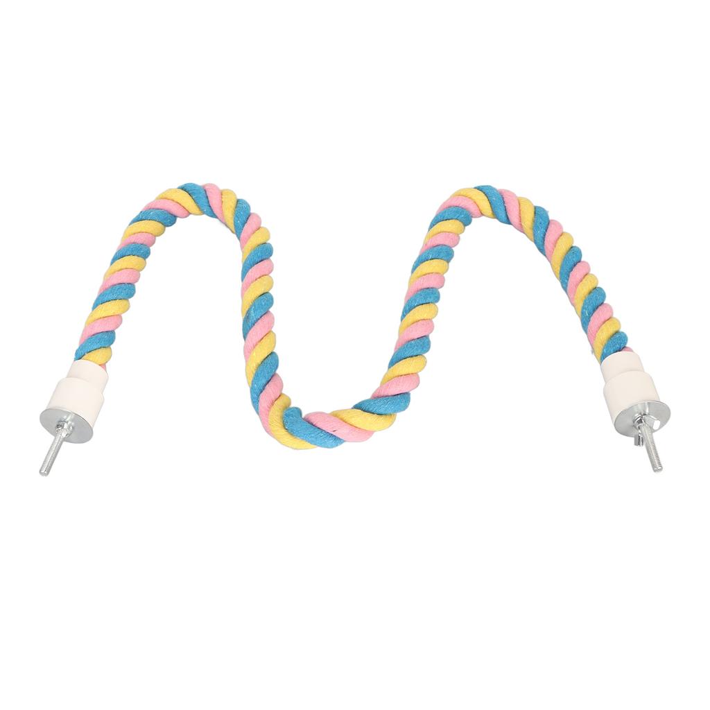 Bird Cotton Rope Perch Colorful Bendable Safe Climbing   Rope Toy for Cockatiels Lovebirds Budgies