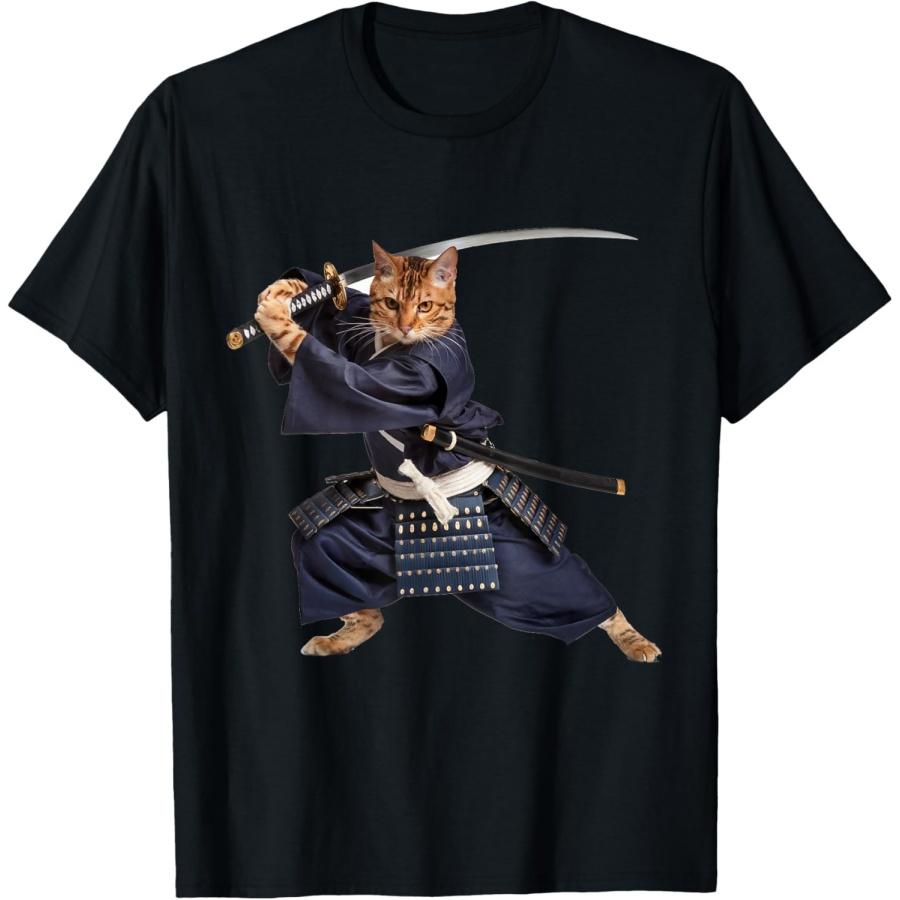 

Samurai Bengal Cat Graphic Tee Warrior Vintage Japanese Men Women Kids T-Shirt XXXXXL різнокольоровий