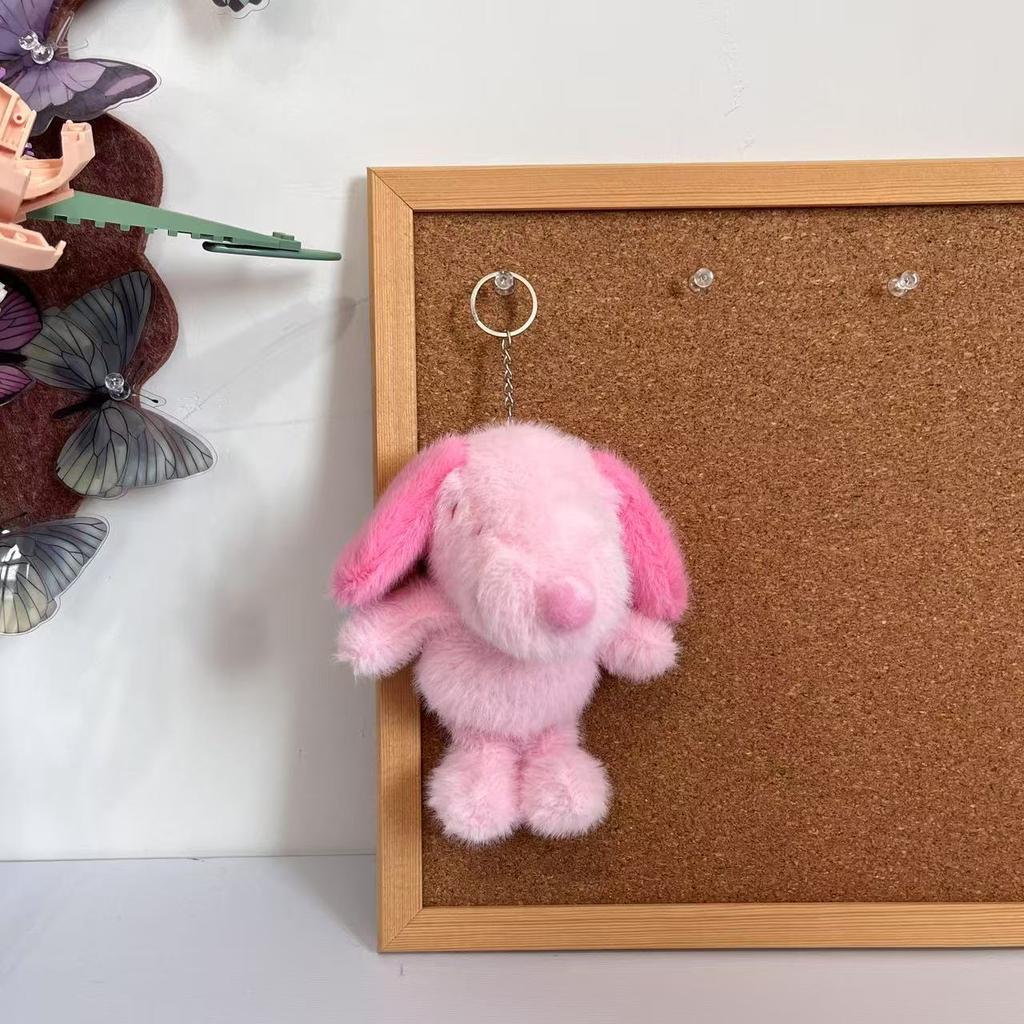 Cute Plush Dog Keychain Pendant Bag Charm Claw Machine Toy