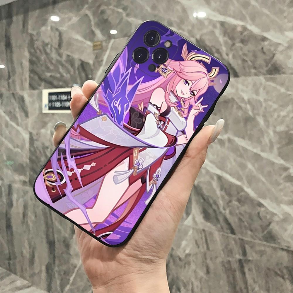 Genshin Impact Yae Miko Phone Case For IPhone 15 14 11 12 13 Mini Pro XS Max Cover 6 7 8 Plus X XR SE 2020 Funda Shell