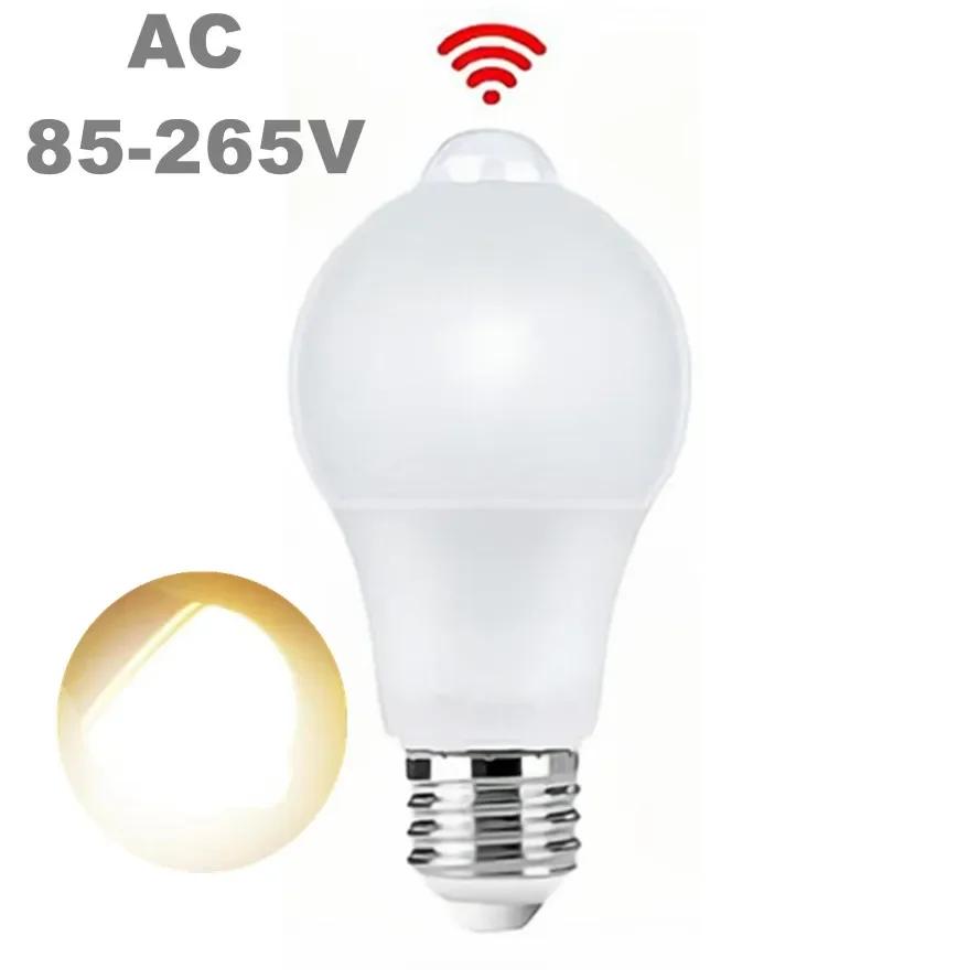 PIR Bewegungssensor Lampe E27 LED-Birne AC 85-265V 12W 15W 18W 20W mit Bewegungssensor Infrarotstrahlung Bewegungsmelder Glühbirne