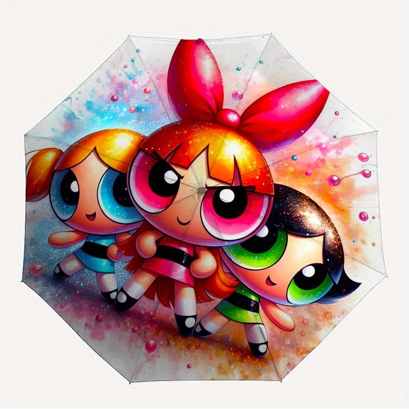 

1pc Powerpuff Girls Themed High-quality Umbrella,Automatic Opening and Closing Umbrella,Multi-functional Umbrella G0811160