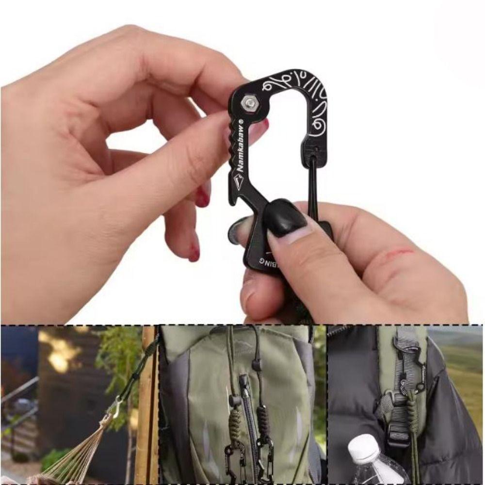 with Paracord Keychain Anti-Loss Rope 2Colors Quick Hanging Buckle  for Camping Hiking
