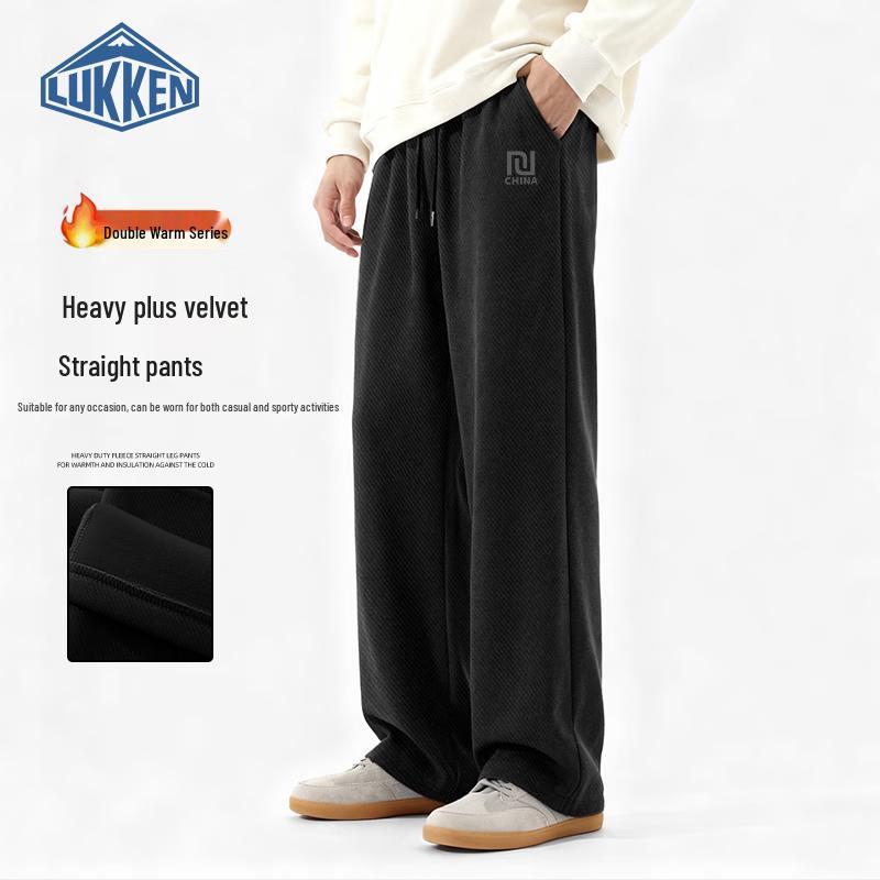 LUKKEN Men's Plush Straight-Leg Casual Pants