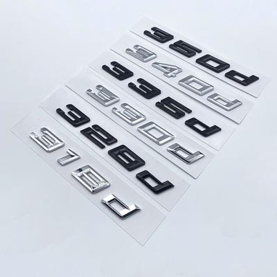 New Font Numbers Letters 316d 318d 320d 325d 328d 330d 335d GT ABS Emblem for BMW 3 Series E90 E46 F30 Car Trunk Logo