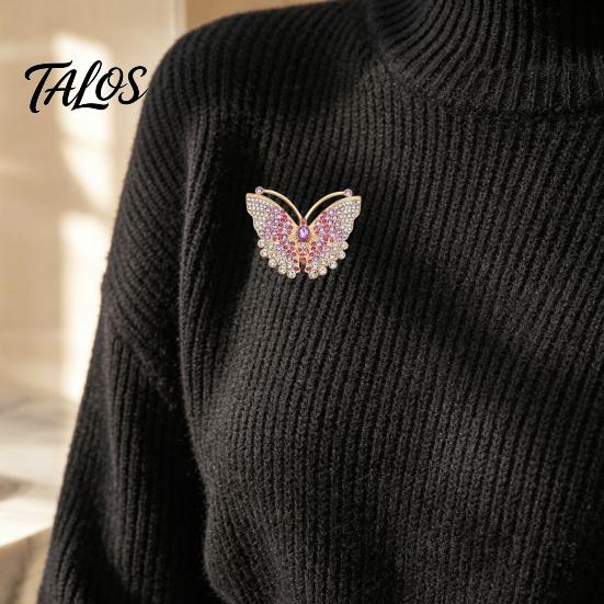 Dainty Butterflies Brooch Rhinestone Butterfly for Women, Vintage Insect Lapel Pin, Women Decorative Pin Accessory Clothes Scarf Shawl Dress