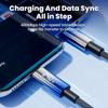240W Dual USB C Cable Fast Charging Nylon Braided Type-C to Type-C Data Cord for Samsung Huawei Xiaomi Laptop Phone
