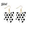 Women Earrings 1 Pair Sports Ball Bow Hook 2D Acrylic