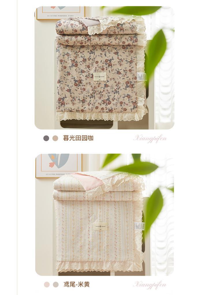 Aurora Full Cotton French Double-Layer Yarn Printed Summer Quilt