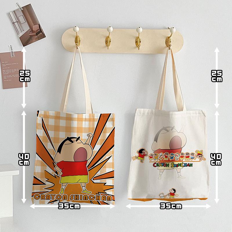 

Cute Butter Bear Canvas Tote Bag - Large Capacity for Students, Women & Everyday Use