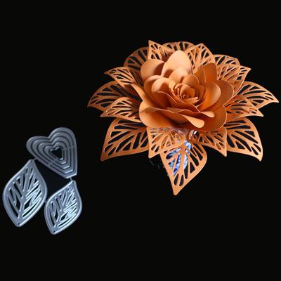 3D Květiny Listy Šablona Kovové vyřezávací raznice Scrapbooking Řemeslné raznice Razítka a raznice Raznice