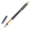 Excellent Cartier Fountain Pen Trinity Cap Type Black Gold 18K Mens Used