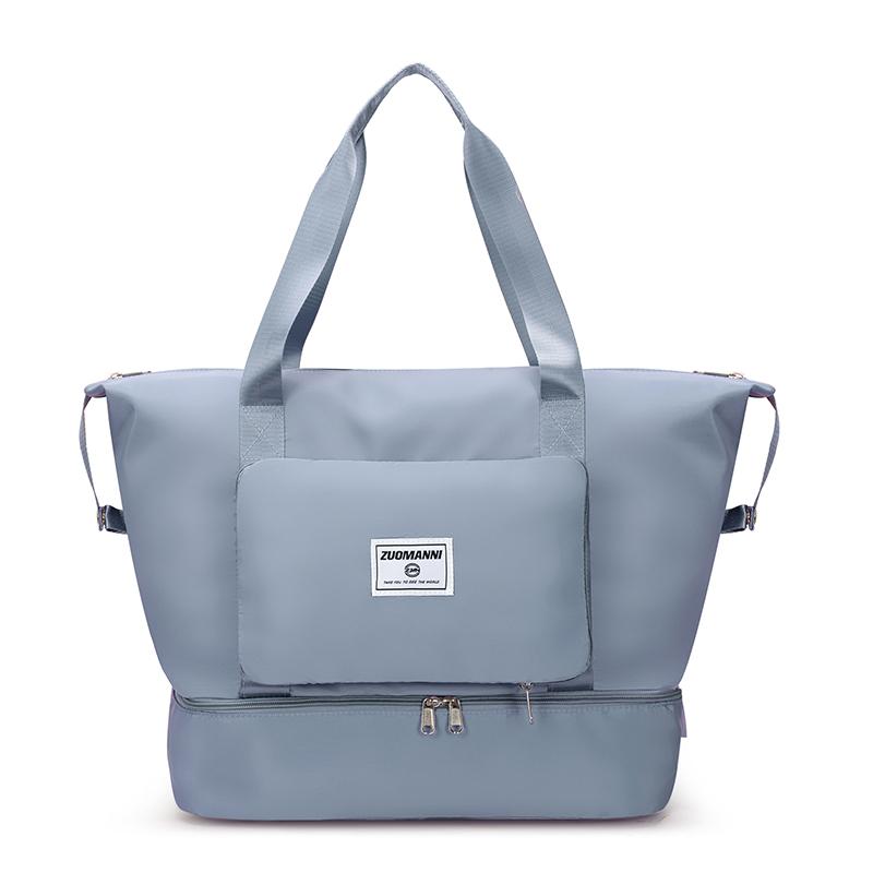 Folding Storage Bag Women's Large Capacity Travel Luggage Bag Dry and Wet Separate Gym Bag with Separation Shoes Bags