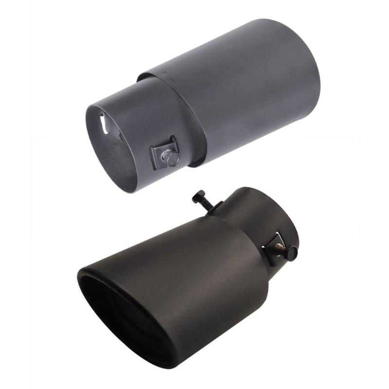 Vehicle Muffler Exhaust Pipe Enthusiasts 63mm Stainless Steel Tailpipe Rustproof Suitable for Improved Appearance Sound