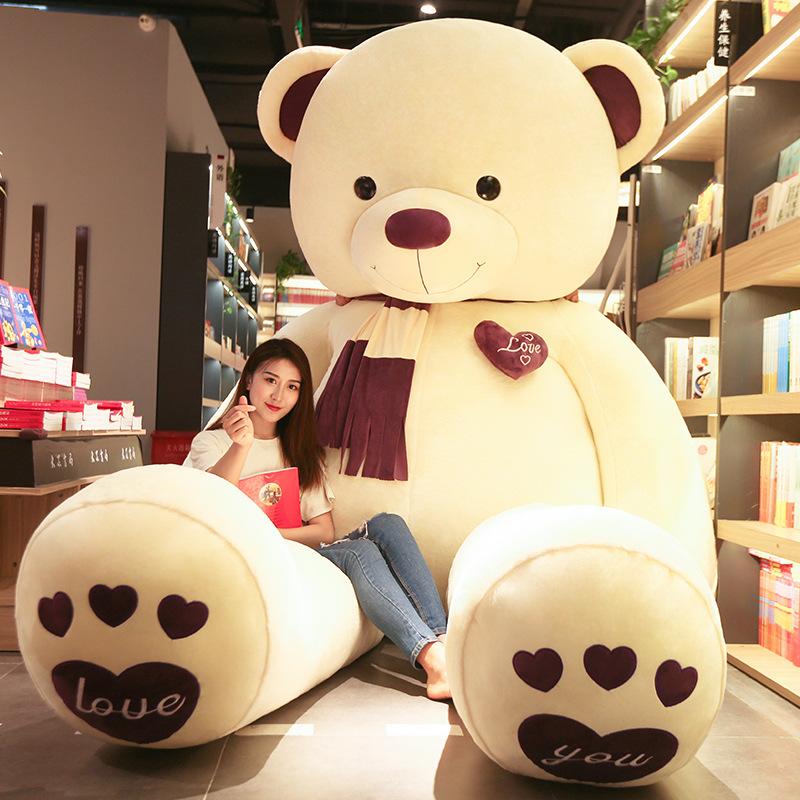 Large Teddy Bear Doll Plush Toy Big Bear Hug Bear Doll Sleeping Pillow Rag Doll Gift for Girlfriend
