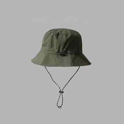 Summer Waterproof Bucket Sun Hats Foldable Adjustable Drawstring Fisherman Cap