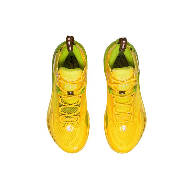 Li Ning Shadow 3 Cushioning Slip Resistant Abrasion Resistant Low Top Basketball Shoes Men's Kiwi Yellow Summer ABPS041-2