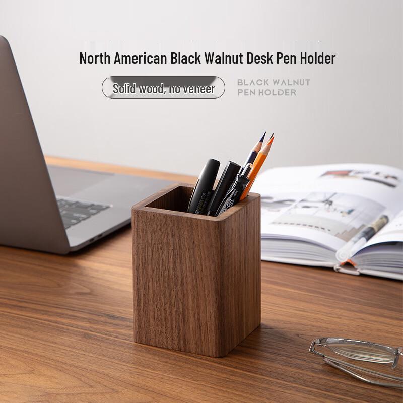 Nordic Black Walnut Wood Pen Holder