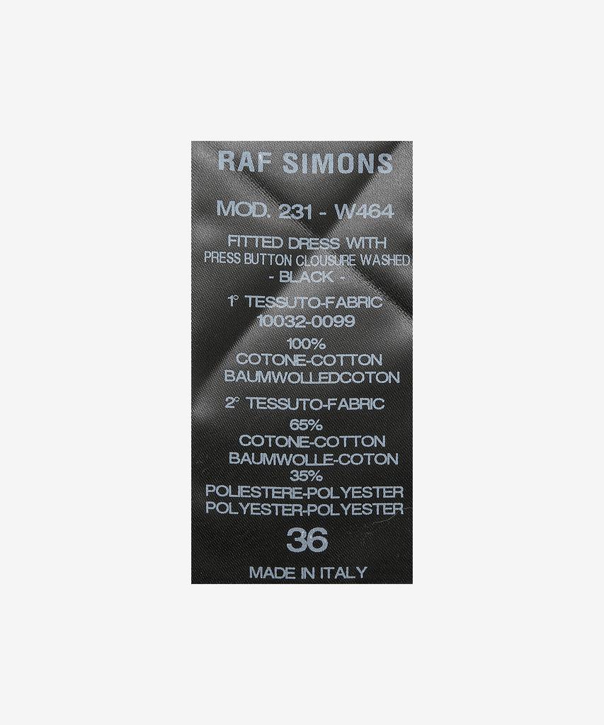 Raf Simons Back Button Fit Dress - Black / 231W4640099