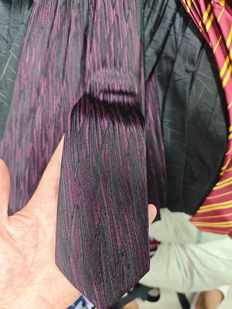 Unisex Japanese Academic Style Striped Tie In Coffee Khaki Brown for Students