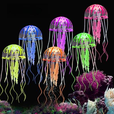 Dekorative künstliche Quallen für Aquarien in atemberaubenden Farben. Weiche und flexible Tentakel verleihen dem Aquarium eine magische Note.