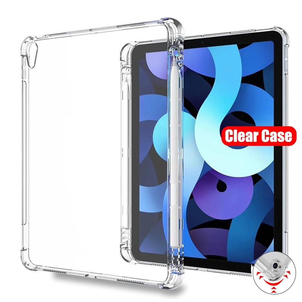 Silikon Stoßfest Transparentes TPU Case Für iPad Pro11 M4 2024 ipad10 9 8 7 Case pro12.9 Tablet Rückseite Für Air 5 4 3 pro13
