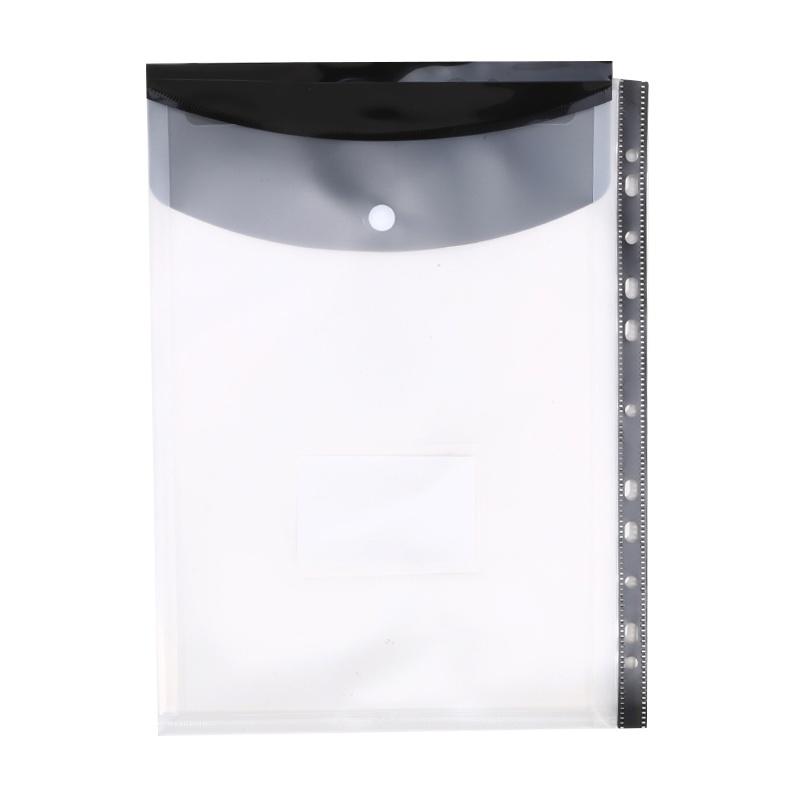 6/12Pcs Transparent PP File Storage Bag A4 Business Big Capacity Document Bag File Case File Bag Transparent Clear Envelope File Folder Bill Folders