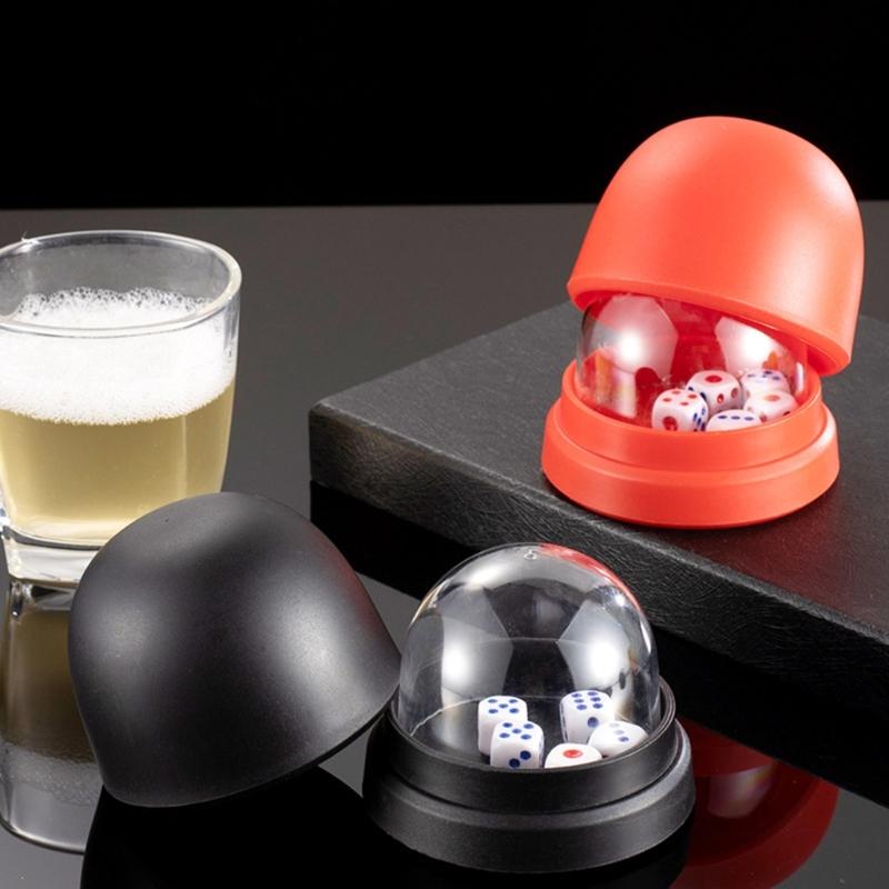 Anti-Cheating-Würfelbecher mit Deckel 5 Würfel für Spieleabend KTV Restaurant Grillgeschäft für Party-Unterhaltungsaktivität