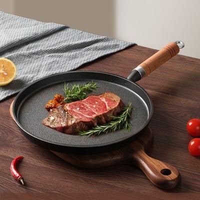 Cast Iron Frying Pan Uncoated Non-stick Egg Pancake Pan Crepe Maker Steak Frying Pot Gas Induction Cooker Kitchen Cookware