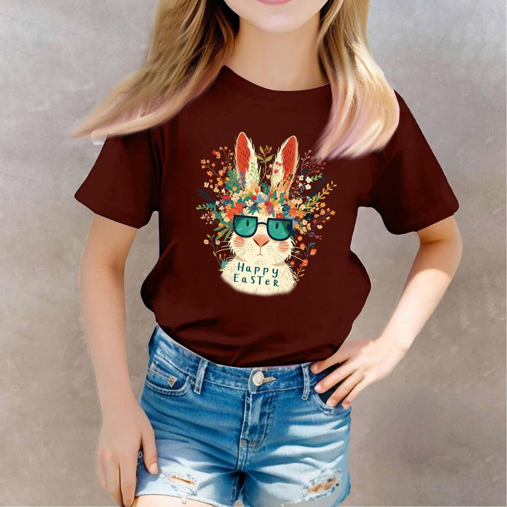 Toddler Girl Boy T-Shirts Kids Top Boys And Girls Printed Short Sleeved T-shirt