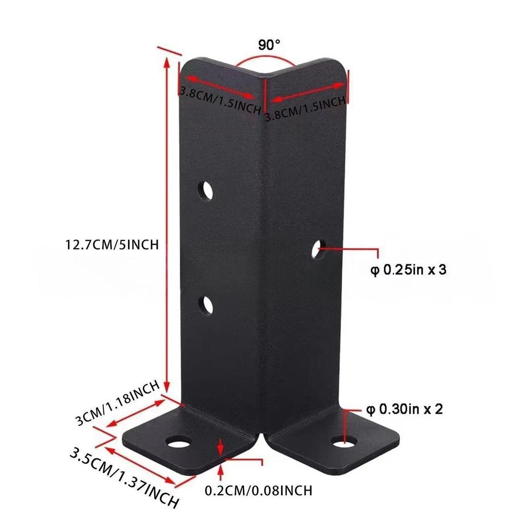 Post Base Bracket Hardware Rust Resistant Premium Deck Post Anchor Base Bracket Railing Post Bracket Fence Post Anchor Bracket