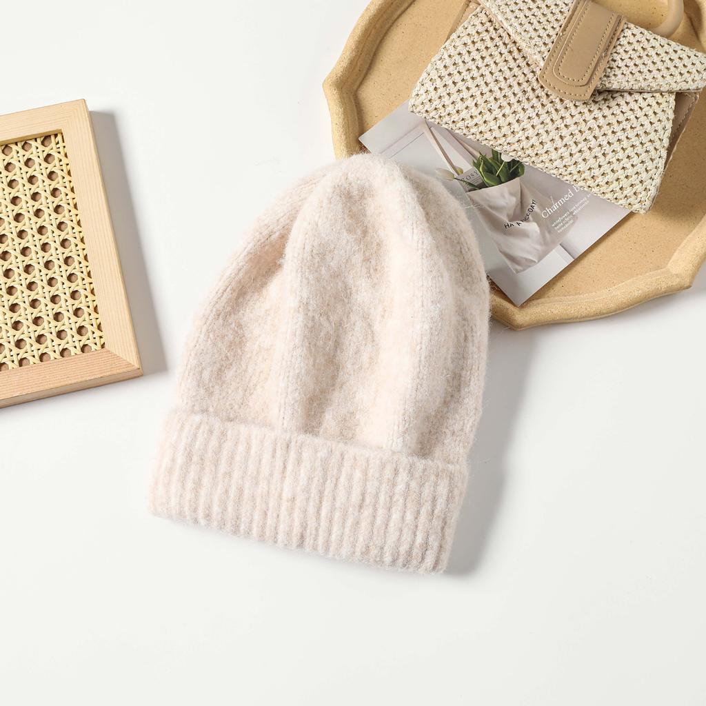 Women's Autumn and Winter New Style Stacked Knitted Hats Warm Windproof Ear Protection Cold Hat Japanese Pullover Wool Hat