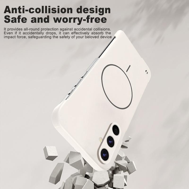 Frameless Magnetic Case For Samsung Galaxy A56 A16 A55 A15 A35 A05 A54 A34 A24 A14 A04 A04S A04E For Magsafe Hard PC Back Cover
