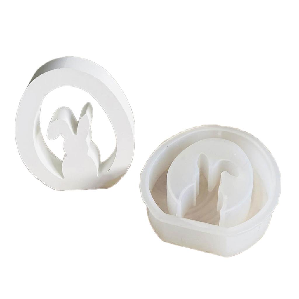 Easter Rabbit Hollow Out Easter Eggs Resin Mold for DIY Art Craft Gypsum Ornament Home Decor Epoxy Resin Casting Mold