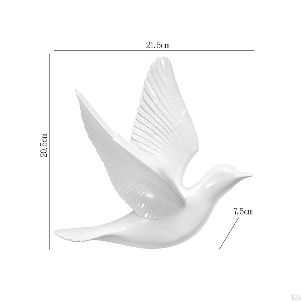 Scultura da Parete Rondine Uccelli Appesi Decorazione Stile Nordico Passeri Rondini Montati