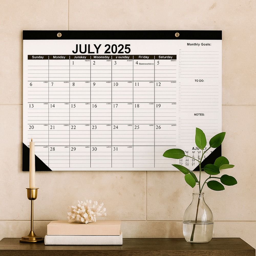 Spacious Wall Calendar Monthly Layout 18-Month Calendar Hanging Calendar  Office